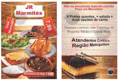 2 modelos de panfletos marmitex restaurante lanchonete